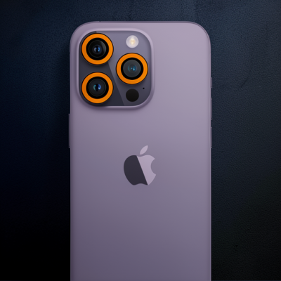 Apple İphone 12 Pro Neon Fosforlu Kamera Lens - Sarı