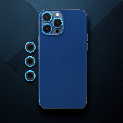 Apple İphone 12 Pro Shine Kamera Lens - Mavi