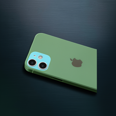 Apple İphone 12 Rainbow Kamera Lens Koruma Cam - Yeşil