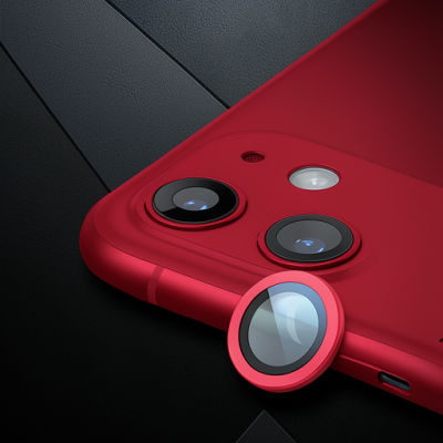 Apple İphone 12 Raze Metal Kamera Lens - Kırmızı