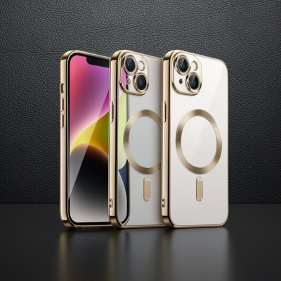Apple İphone 13 Kılıf Kross Magneticsafe Kapak - Gold