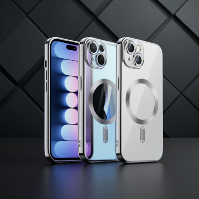 Apple İphone 13 Kılıf Kross Magneticsafe Kapak - Gümüş