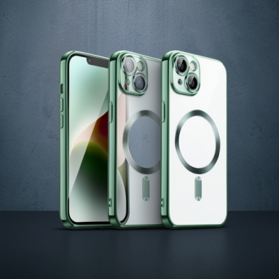Apple İphone 13 Kılıf Kross Magneticsafe Kapak - Koyu Yeşil