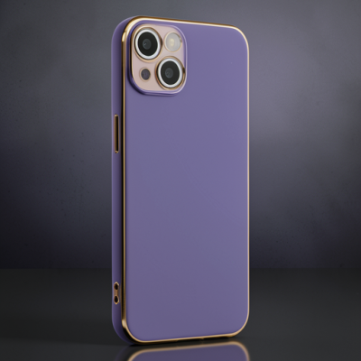 Apple İphone 13 Kılıf Volet Silikon - Mor