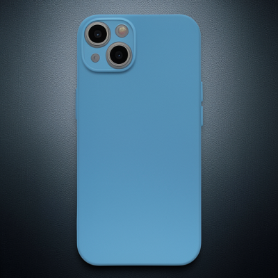 Apple İphone 13 Mini Kılıf Nano İçi Kadife Silikon - Mavi