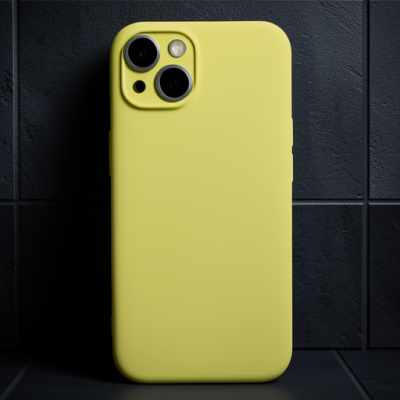 Apple İphone 13 Mini Kılıf Nano İçi Kadife Silikon - Sarı