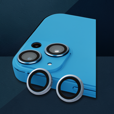 Apple İphone 13 Mini Raze Metal Kamera Lens - Mavi