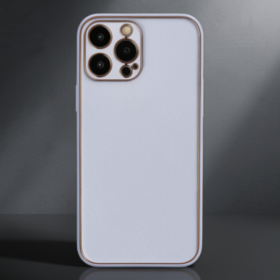 Apple İphone 13 Pro Kılıf Coco Deri Silikon Kapak - Açık Lila