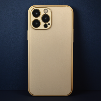 Apple İphone 13 Pro Kılıf Coco Deri Silikon Kapak - Gold
