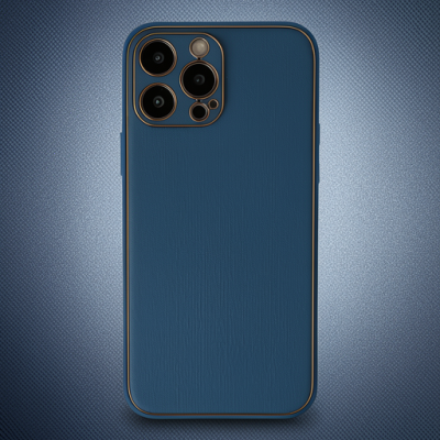 Apple İphone 13 Pro Kılıf Coco Deri Silikon Kapak - Mavi