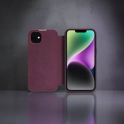 Apple İphone 13 Pro Kılıf Dolpin Kapaklı - Derin Mor