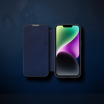 Apple İphone 13 Pro Kılıf Dolpin Kapaklı - Lacivert