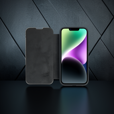 Apple İphone 13 Pro Kılıf Dolpin Kapaklı - Siyah