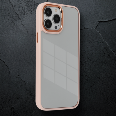 Apple İphone 13 Pro Kılıf Dora Kapak - Pudra