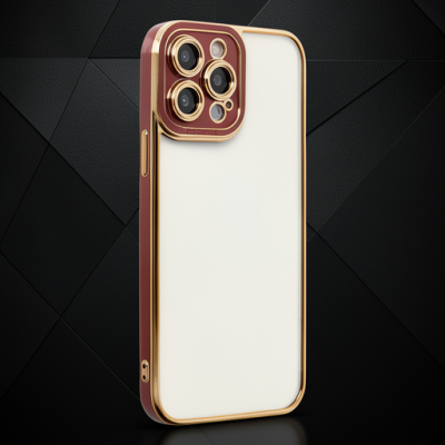 Apple İphone 13 Pro Kılıf Liva Lens Silikon - Bordo