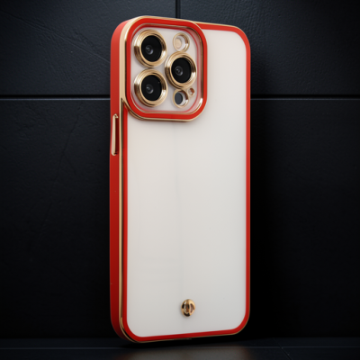 Apple İphone 13 Pro Kılıf Liva Lens Silikon - Kırmızı