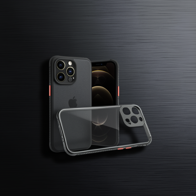 Apple İphone 13 Pro Kılıf Miami Şeffaf Silikon - Siyah