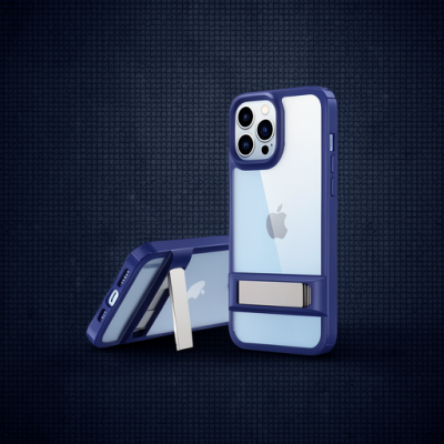 Apple İphone 13 Pro Kılıf Rolet Stand Kapak - Lacivert