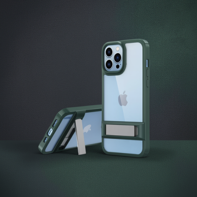 Apple İphone 13 Pro Kılıf Rolet Stand Kapak - Yeşil