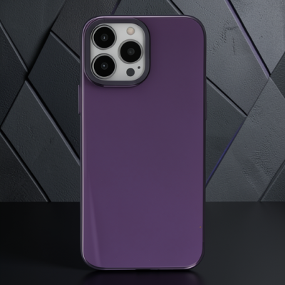 Apple İphone 13 Pro Max Kılıf Anka Pc Sert Metal Kapak - Mor