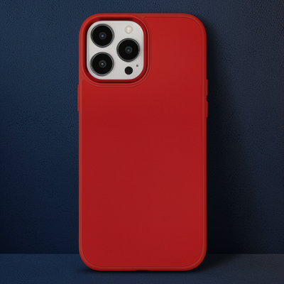 Apple İphone 13 Pro Max Kılıf Asya Deri Silikon - Kırmızı