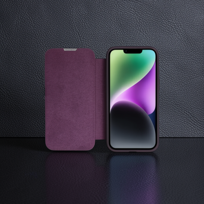 Apple İphone 13 Pro Max Kılıf Dolpin Kapaklı - Derin Mor