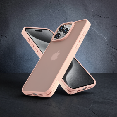 Apple İphone 13 Pro Max Kılıf Elegant Kapak - Pudra