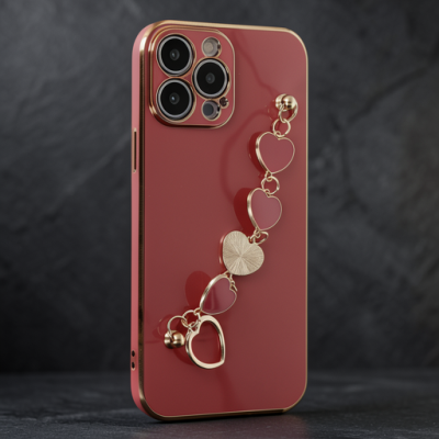 Apple İphone 13 Pro Max Kılıf Esila Silikon - Kırmızı