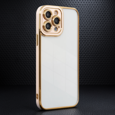 Apple İphone 13 Pro Max Kılıf Liva Lens Silikon - Pudra