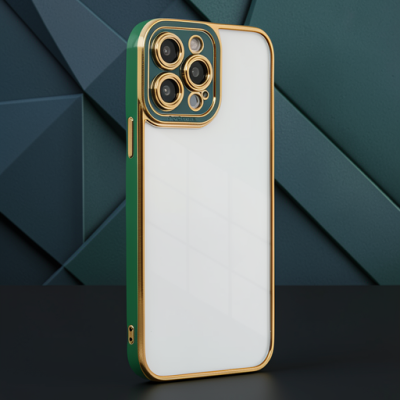 Apple İphone 13 Pro Max Kılıf Liva Lens Silikon - Yeşil