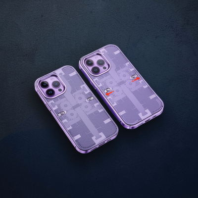 Apple İphone 13 Pro Max Kılıf Mekanik Bumper Kapak - Derin Mor