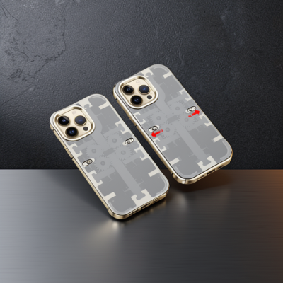 Apple İphone 13 Pro Max Kılıf Mekanik Bumper Kapak - Gold