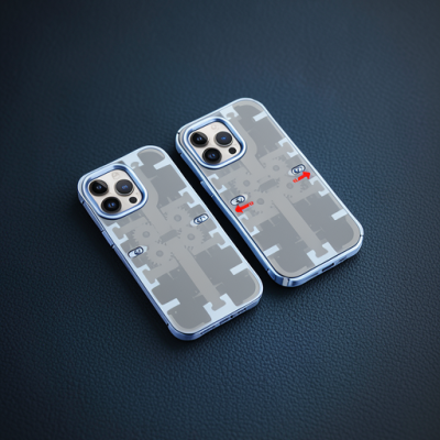 Apple İphone 13 Pro Max Kılıf Mekanik Bumper Kapak - Mavi