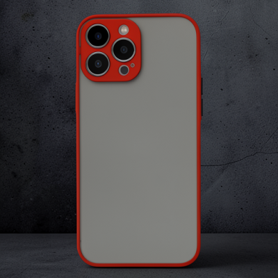 Apple İphone 13 Pro Max Kılıf Montreal Silikon Kapak - Kırmızı