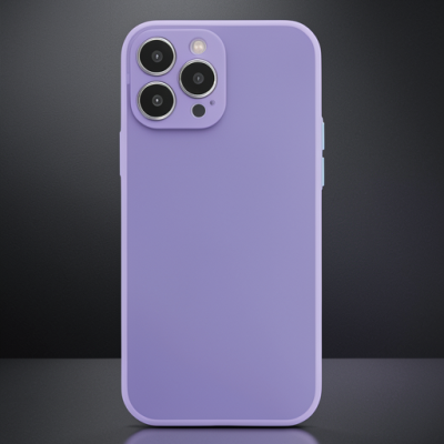 Apple İphone 13 Pro Max Kılıf Montreal Silikon Kapak - Mor