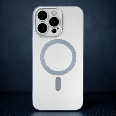 Apple İphone 13 Pro Max Kılıf Moshi Lens Magneticsafe Silikon - Gümüş