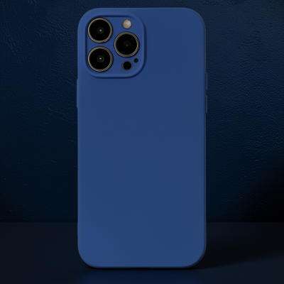 Apple İphone 13 Pro Max Kılıf Nano İçi Kadife Silikon - Lacivert