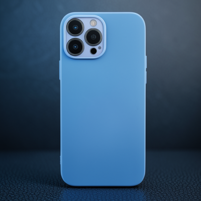 Apple İphone 13 Pro Max Kılıf Nano İçi Kadife Silikon - Sky Blue