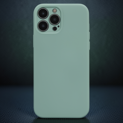 Apple İphone 13 Pro Max Kılıf Nano İçi Kadife Silikon - Su Yeşili
