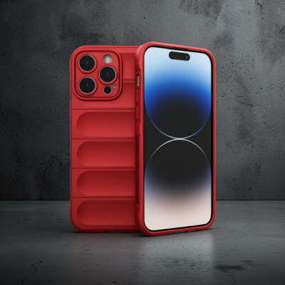 Apple İphone 13 Pro Max Kılıf Optimum Silikon - Kırmızı