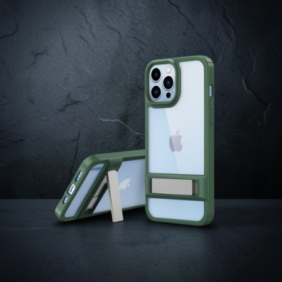 Apple İphone 13 Pro Max Kılıf Rolet Stand Kapak - Yeşil