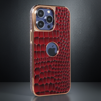 Apple İphone 13 Pro Max Kılıf Snake Kapak - Bordo