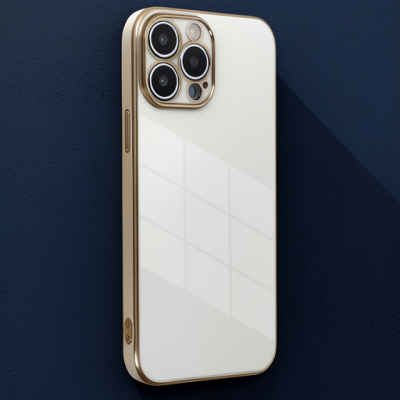Apple İphone 13 Pro Max Kılıf Volet Silikon - Beyaz