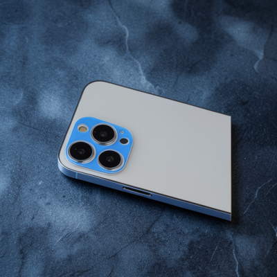 Apple İphone 13 Pro Max Rainbow Kamera Lens Koruma Cam - Mavi