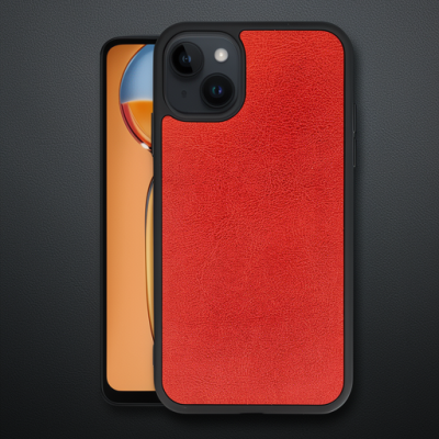 Apple İphone 14 Kılıf Aras Deri Kapak - Kırmızı