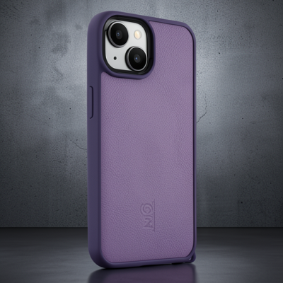 Apple İphone 14 Kılıf Elegant Kapak - Derin Mor
