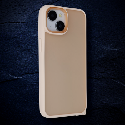 Apple İphone 14 Kılıf Elegant Kapak - Pudra