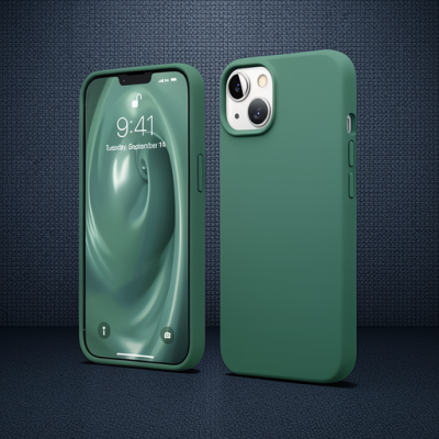 Apple İphone 14 Kılıf First Silikon - Koyu Yeşil
