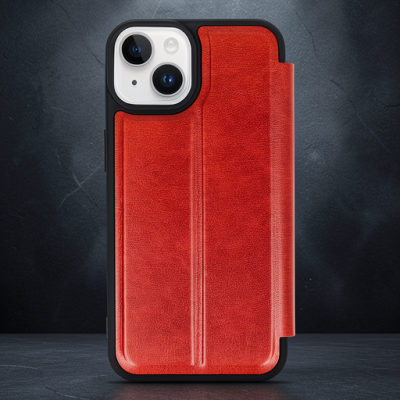 Apple İphone 14 Kılıf Flip Cover - Kırmızı
