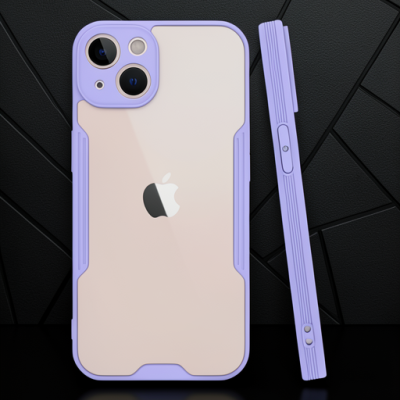 Apple İphone 14 Kılıf Platin Silikon - Lila